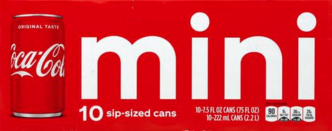 Coca-Cola Soda Soft Drink, 7.5 fl oz (Pack of 20)