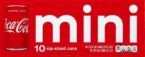 Coca-Cola Soda Soft Drink, 7.5 fl oz (Pack of 20)