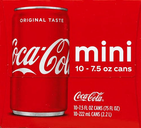 Coca-Cola Soda Soft Drink, 7.5 fl oz (Pack of 20)