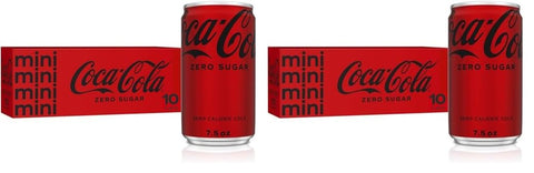 Coca-Cola Coke Zero Sugar Diet Soda Soft Drink, 7.5 fl oz, 20 Pack