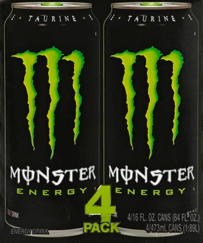 Monster Energy, Original, 16 fl oz, 4 Pack