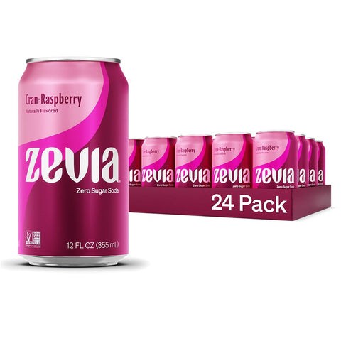 Zevia Zero Sugar Soda, Fruity Variety Pack, 12 oz Cans (24-Pack) – Naturally Sweetened, Zero Calorie Sugar Free Soda - Non-GMO Project Verified, Gluten-Free, Vegan