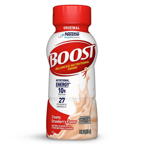 BOOST Original Balanced Nutritional Drink, Creamy Strawberry, 8 FL OZ (Pack of 6)
