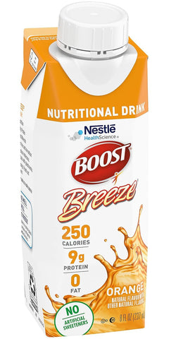 Boost Breeze Nutritional Drink Orange 8 Fl Oz (Pack of 12)