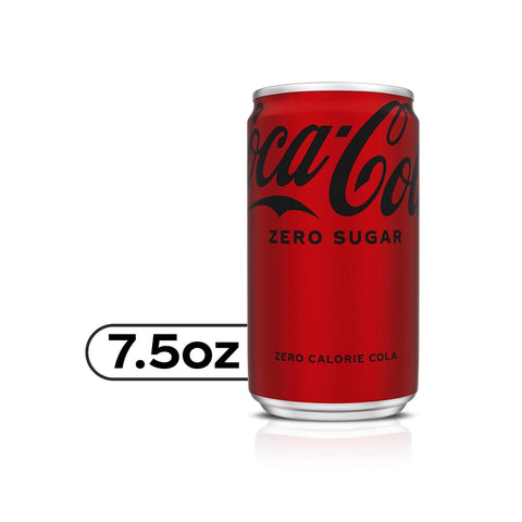 Coke Zero Sugar Mini-Can 7.5 fl oz, 12 Pack (Package May Vary)