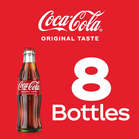 Coca-Cola Glass Bottle, 8 fl oz, 6 Pack