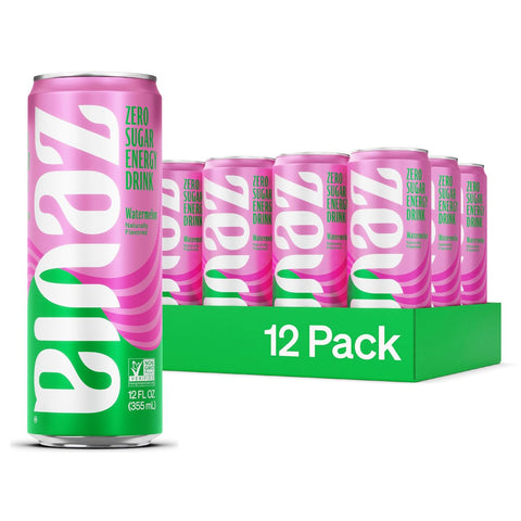 Zevia Zero Sugar Energy Drink, Mango Ginger, 12 oz Cans (12-Pack) – Naturally Sweetened, Zero Calorie Sugar Free Energy - Non-GMO Project Verified, Gluten-Free, Vegan