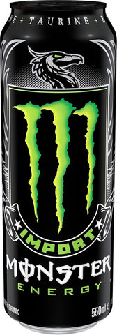 Monster Energy Import, Energy Drink, 18.6 Ounce (Pack of 12)