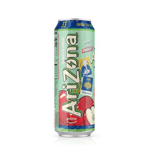 AriZona x Fallout Red Apple Green Tea Energy Drink - 234mg Natural Caffeine per Can