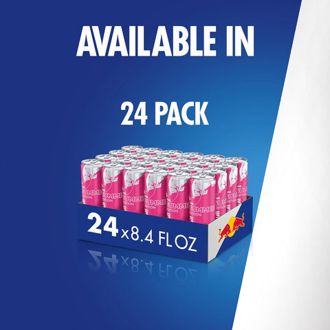 Red Bull Summer Edition Energy Drink, White Peach, 8.4 fl. oz., Case of 24 cans, with 80mg Caffeine, Taurine & B Vitamins