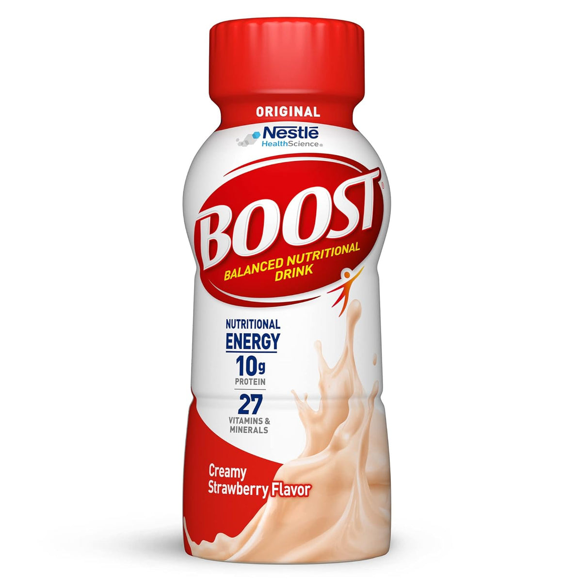 BOOST Original Nutritional Drink, Creamy Strawberry, 8 fl oz (Pack of 24)