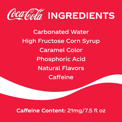 Coca-Cola Soda Soft Drink, 7.5 fl oz (Pack of 20)