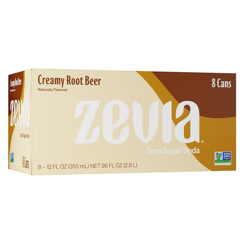 Zevia Zero Sugar Soda, Cola, 16 oz Cans (12-Pack) – Naturally Sweetened, Non-GMO Project Verified, Gluten-Free, Vegan