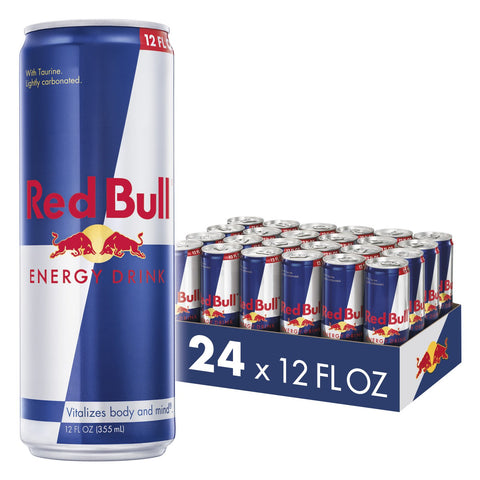 Red Bull Energy Drink, 12 Fl Oz, 24 Cans and Red Bull Sugar Free Energy Drink, 8.4 Fl Oz, 24 Cans (6 Packs of 4)