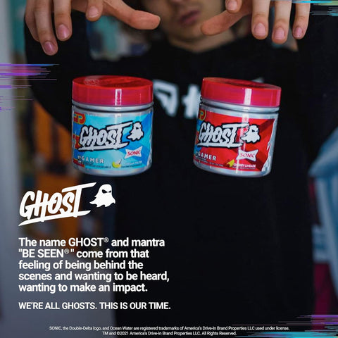 GHOST Gamer Sonic Bundle: Energy and Focus Support Formula - Ocean Water and Cherry Limeade