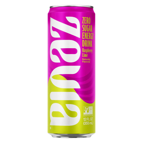 Zevia Energy Raspberry Lime Zero Calorie, 12 oz