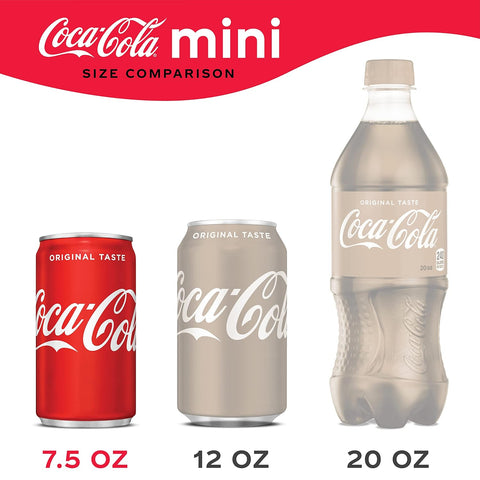 Coca-Cola Soda Soft Drink, 7.5 fl oz (Pack of 20)