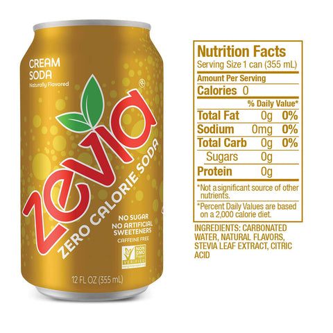 Zevia Zero Calorie Soda Variety Pack, 24 Cans