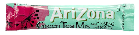 AriZona Green Tea with Ginseng Sugar Free Iced Tea Stix, Low Calorie Single Serving Drink Powder Packets, 10 Count (Pack of 12)