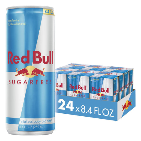 Red Bull Sugar Free Energy Drink, 8.4 Fl Oz, 24 + 24 Cans