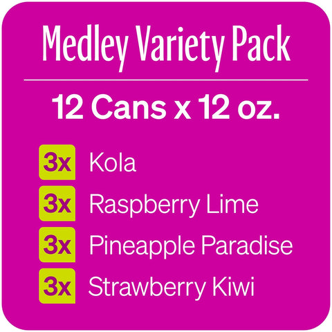 Zevia Zero Calorie Energy Drink 4-Flavor Medley Variety Pack 12 Ounce Cans (Pack of 12)