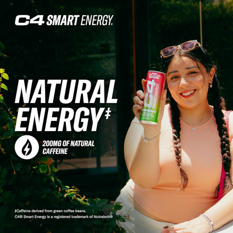 Cellucor C4 Smart Energy Drink Variety Pack, Strawberry Guava, Cherry Berry Lime, Watermelon, 15pk 12oz