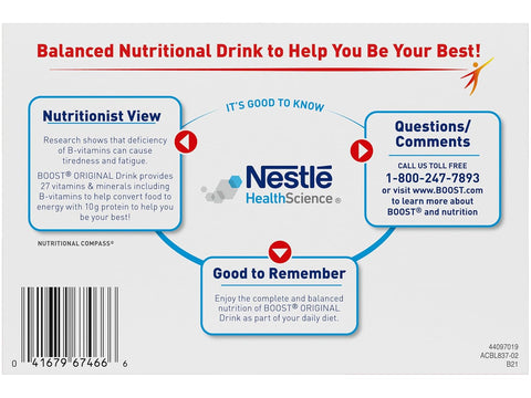 Boost Original Nutritional Energy Balanced Nutritional Drink (6 Count (Pack of 2), Chocolate & Strawberry)