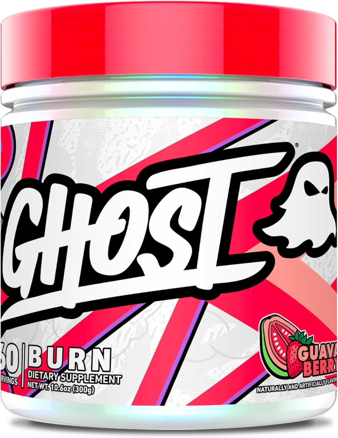 GHOST Burn Weight Management Powder, Guava Berry (60 Servings) - Metabolism & Energy Support Supplement for Men & Women