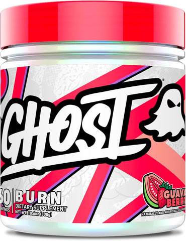 GHOST Burn Weight Management Powder, Guava Berry (60 Servings) - Metabolism & Energy Support Supplement for Men & Women