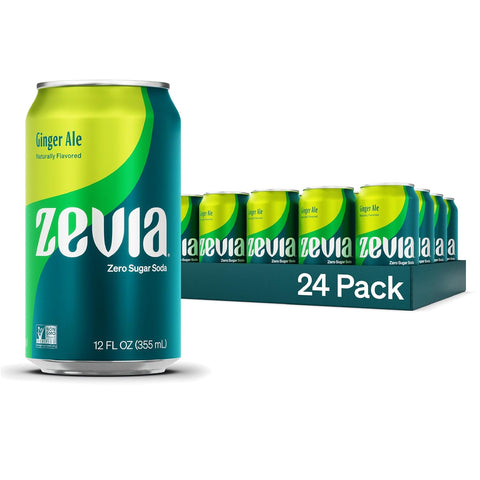 Zevia Zero Sugar Soda, Fruity Variety Pack, 12 oz Cans (24-Pack) – Naturally Sweetened, Zero Calorie Sugar Free Soda - Non-GMO Project Verified, Gluten-Free, Vegan