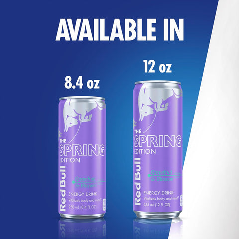 Red Bull Spring Edition Energy Drink, Grapefruit, 12 fl. oz., Case of 24 cans, with 114mg Caffeine, Taurine & B Vitamins