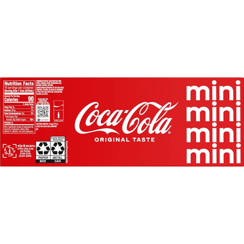 Coca-Cola Soda Soft Drink, 7.5 fl oz (Pack of 20)