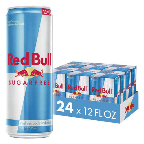 Red Bull Energy Drink Zero Sugar (24 Pack) and Red Bull Sugar Free Energy Drink (24 Pack
