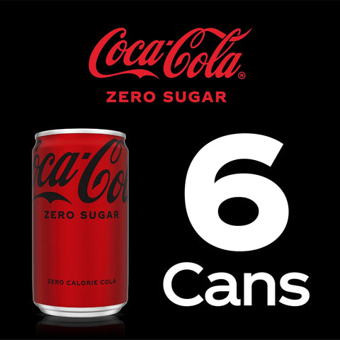 Coke Zero Sugar Mini-Can 7.5 fl oz, 12 Pack (Package May Vary)