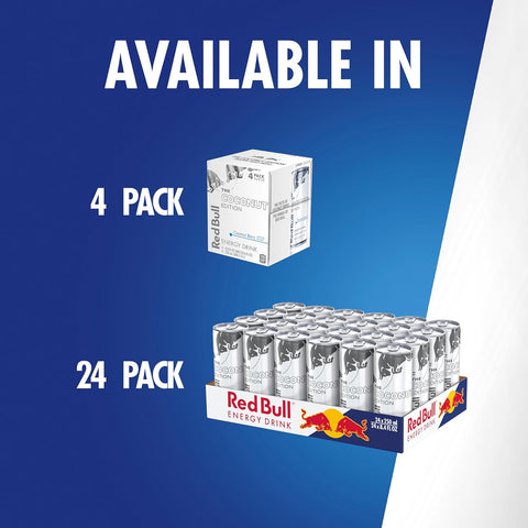 Red Bull Coconut Edition Energy Drink, Coconut Berry, with 80mg Caffeine plus Taurine & B Vitamins, 8.4 Fl Oz, Pack of 24 Cans