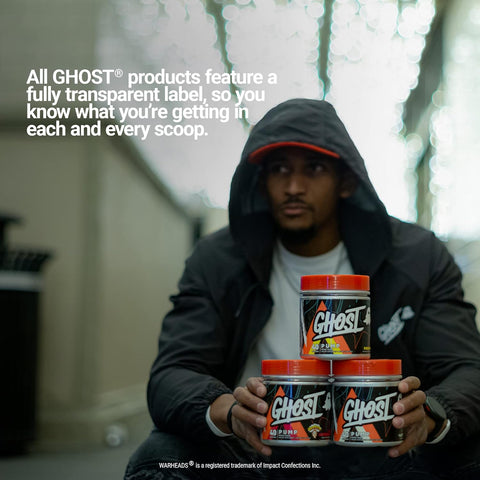 GHOST Pump Nitric Oxide Powder, Peach - 40 Servings - Sugar-Free & Stim-Free Pre-Workout