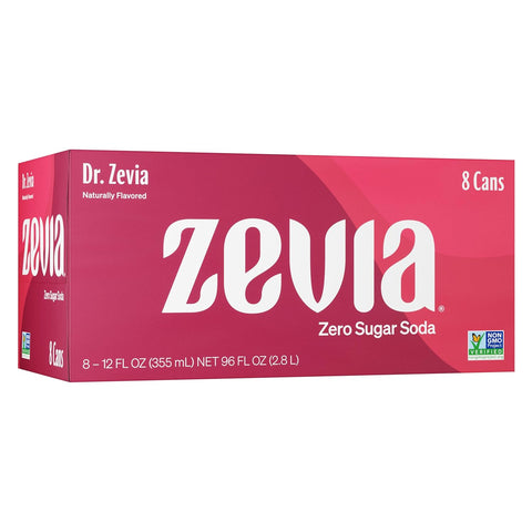 Zevia Zero Sugar Soda, Cola, 16 oz Cans (12-Pack) – Naturally Sweetened, Non-GMO Project Verified, Gluten-Free, Vegan