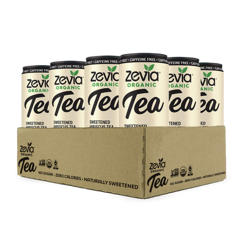 Zevia Zero Sugar Tea, Black Tea with Raspberry, 12 oz Cans (12-Pack) – Naturally Sweetened, Zero Calorie Sugar Free - Non-GMO Project Verified, Gluten-Free, Vegan