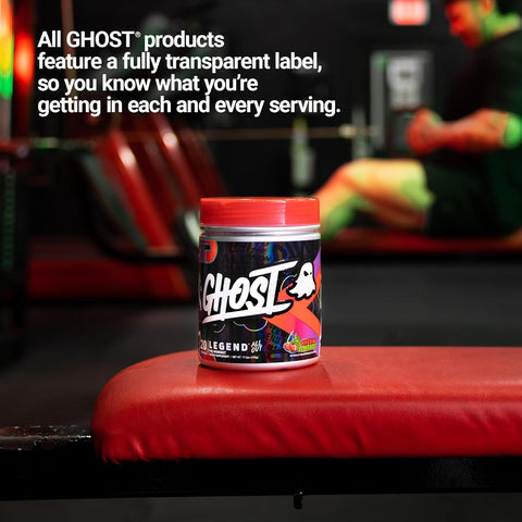GHOST Legend All Out Pre-Workout Powder, Cherry Limeade - 20 Servings - Pre-Workout Supplement for Men & Women