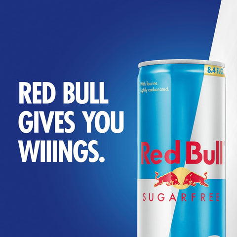 Red Bull Sugar Free Energy Drink with 80mg Caffeine plus Taurine & B Vitamins, 8.4 Fl Oz, Pack of 24 Cans
