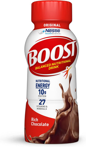 BOOST Original Nutritional Drink, Rich Chocolate, 8 Fl Oz (Pack of 6) (Packaging May Vary)
