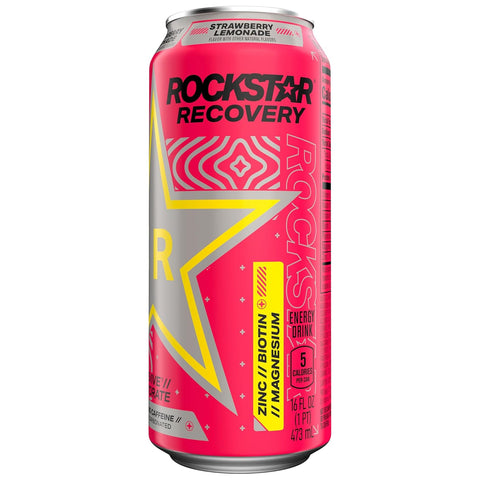 Rockstar Recovery Strawberry Lemonade 16oz