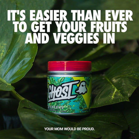 GHOST Greens Powder, Guava Berry - 30 Servings - 19 Superfood Greens & Reds Powder, Fruits, Vegetables, Spirulina, & Chlorella, Prebiotics