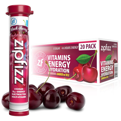 Zipfizz Daily Energy Drink Powder, Berry, 20 Pack | 3-in-1 Sustained Energy, Rapid Hydration, and Essential Vitamins | Sugar-Free | Electrolyte Powder | Contains Vitamin B-12 & Antioxidants