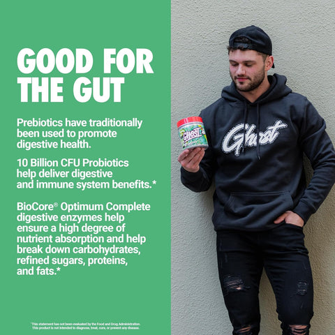 GHOST Greens Powder, Guava Berry - 30 Servings - 19 Superfood Greens & Reds Powder, Fruits, Vegetables, Spirulina, & Chlorella, Prebiotics