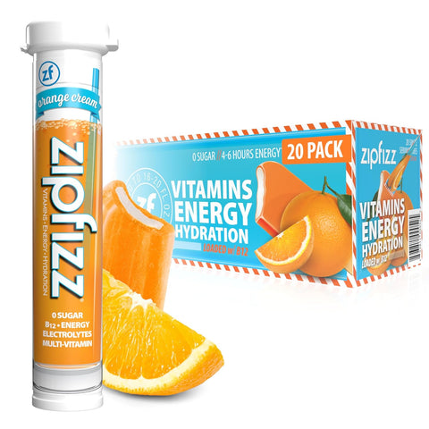 Zipfizz Daily Energy Drink Powder, Fruit Punch, 20 Pack 3-in-1 Sustained Energy, Rapid Hydration, and Essential Vitamins Sugar-Free Electrolyte Powder Contains Vitamin B-12 & Antioxidants