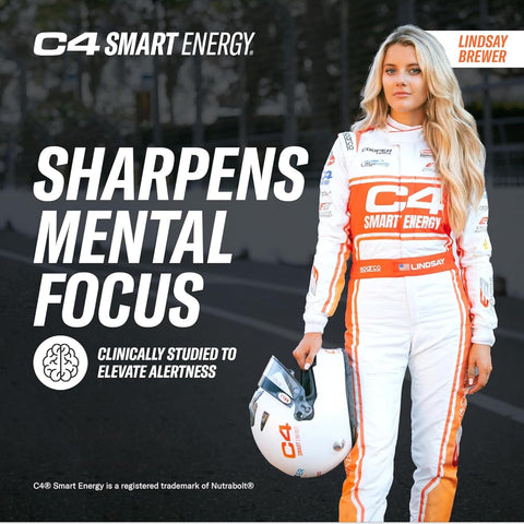 Cellucor C4 Smart Energy Drink – Boost Focus and Energy with Zero Sugar, Natural Energy, and Nootropics - 200mg Caffeine - Cherry Berry Lime (12oz Pack of 12)