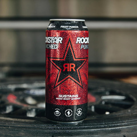 Rockstar Punched Energy Drink, Fruit Punch, 16 Fl Oz (Pack of 12) (Packaging May Vary)