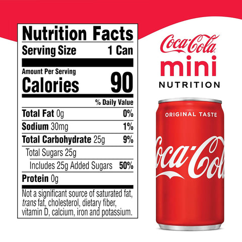 Coca-Cola Soda Soft Drink, 7.5 fl oz (Pack of 20)