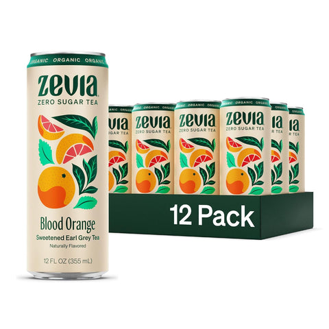 Zevia Zero Sugar Tea, Black Tea with Raspberry, 12 oz Cans (12-Pack) – Naturally Sweetened, Zero Calorie Sugar Free - Non-GMO Project Verified, Gluten-Free, Vegan